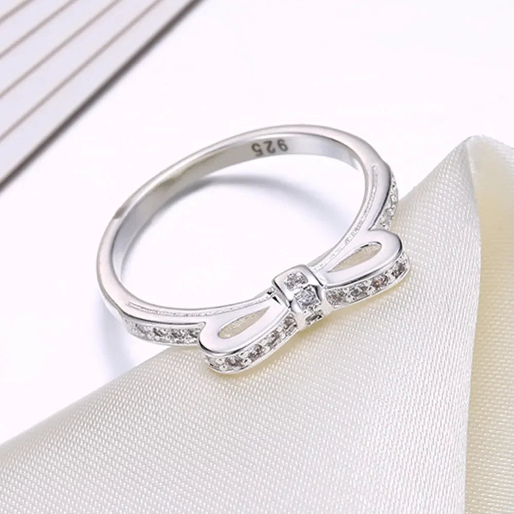 Bague Nœud Papillon Femme Argent Sterling 925