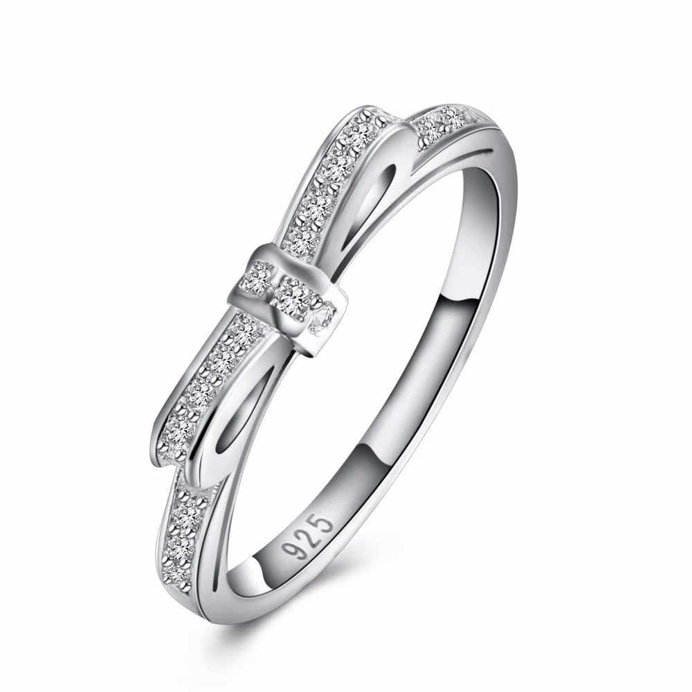 Bague Nœud Papillon Femme Argent Sterling 925
