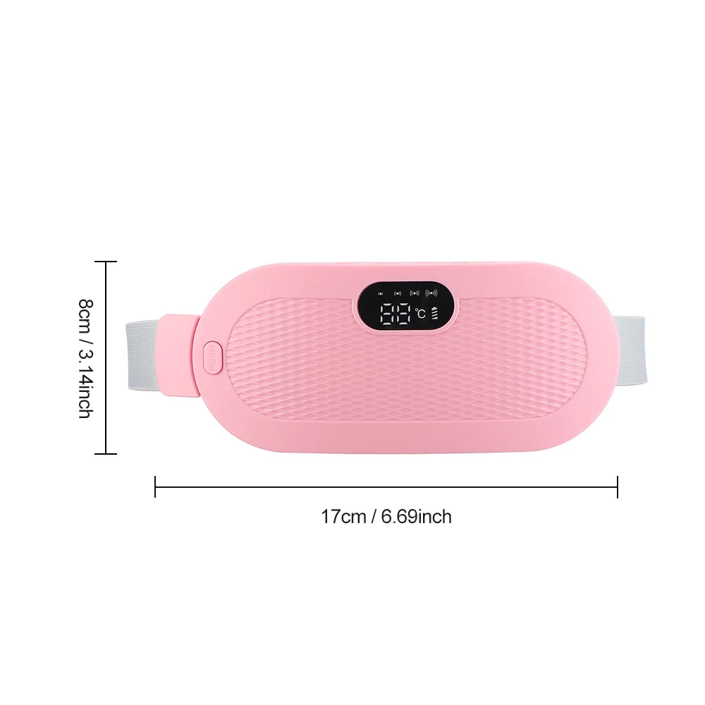 Ceinture Chauffante Menstruelle avec Massage Vibrant – Soulagement Crampes, 5 Températures