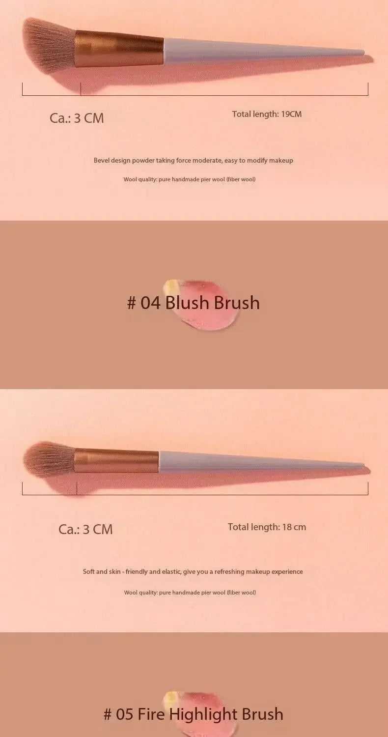 Set 13 Pinceaux Maquillage Ultra-Doux – Fond de Teint, Blush, Fard à Paupières & Contouring