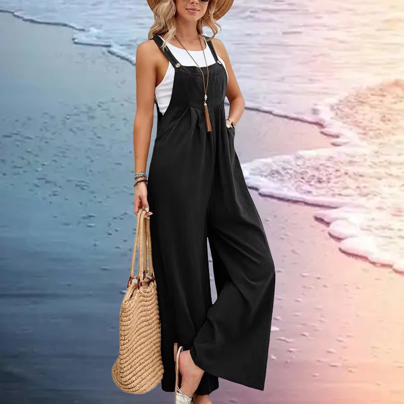 Combinaison Femme Jambes Larges – Style Ethnique Casual Élégant Printemps Été