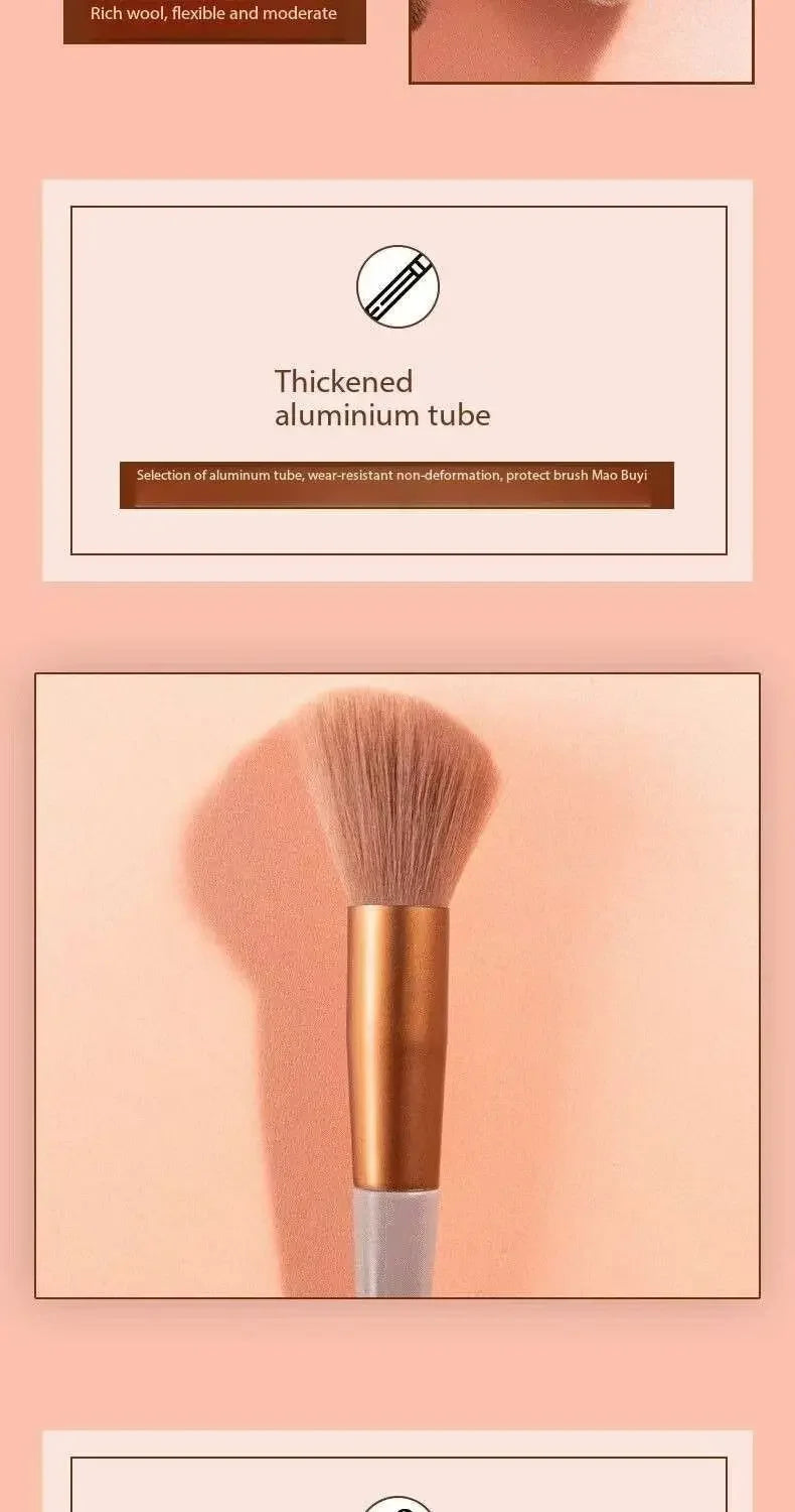 Set 13 Pinceaux Maquillage Ultra-Doux – Fond de Teint, Blush, Fard à Paupières & Contouring