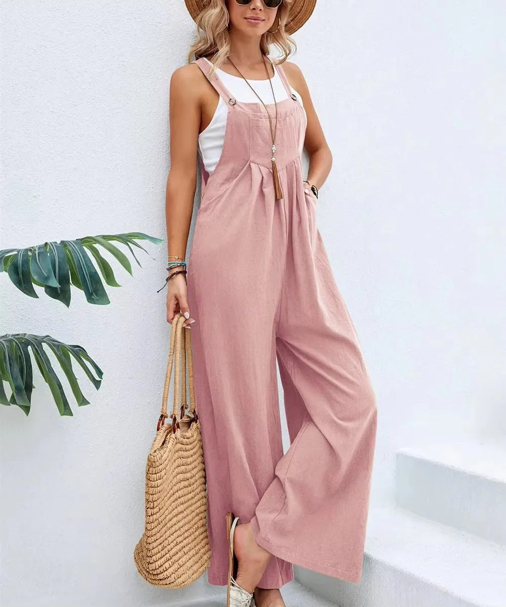Combinaison Femme Jambes Larges – Style Ethnique Casual Élégant Printemps Été