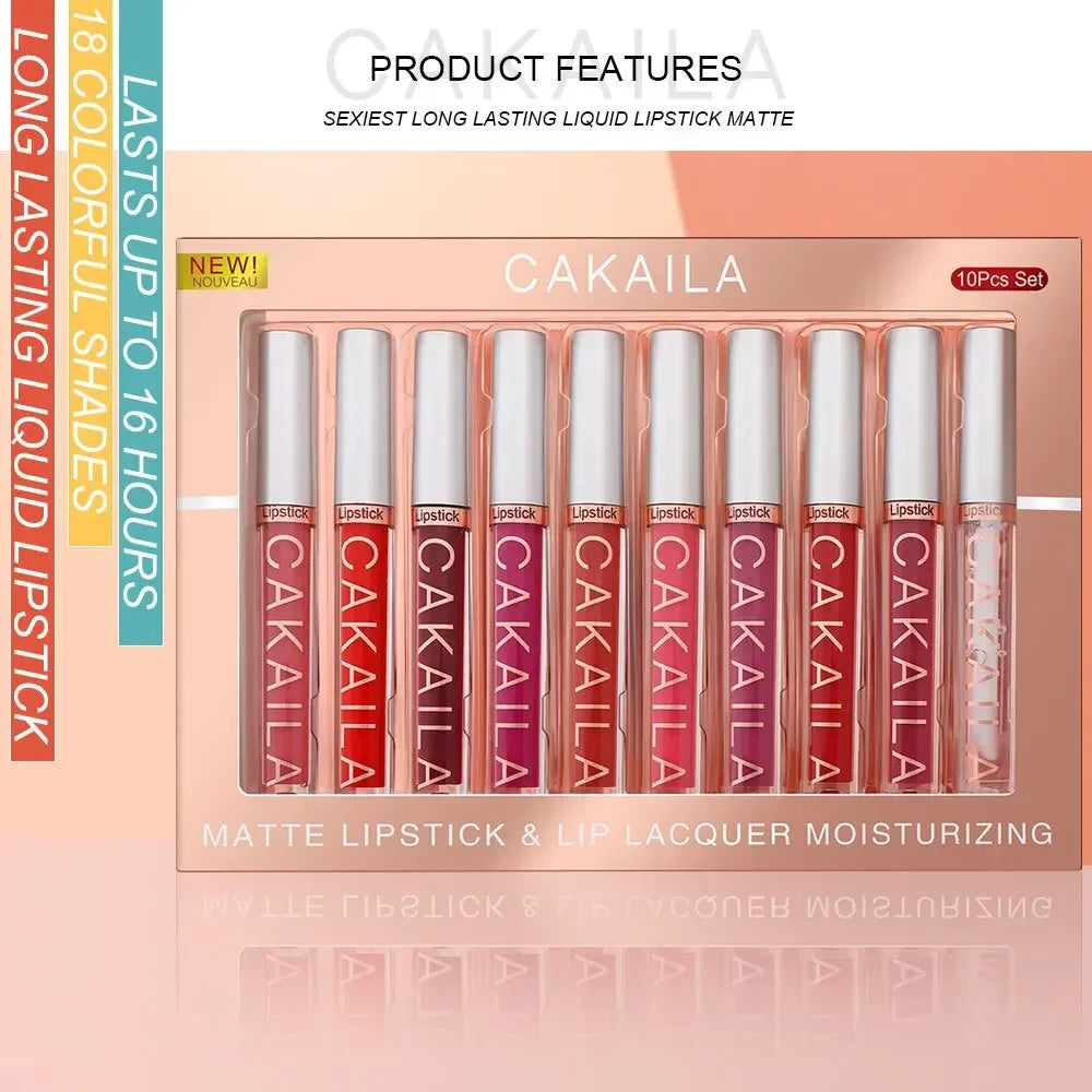 Set Rouge à Lèvres Liquide Mat Longue Tenue