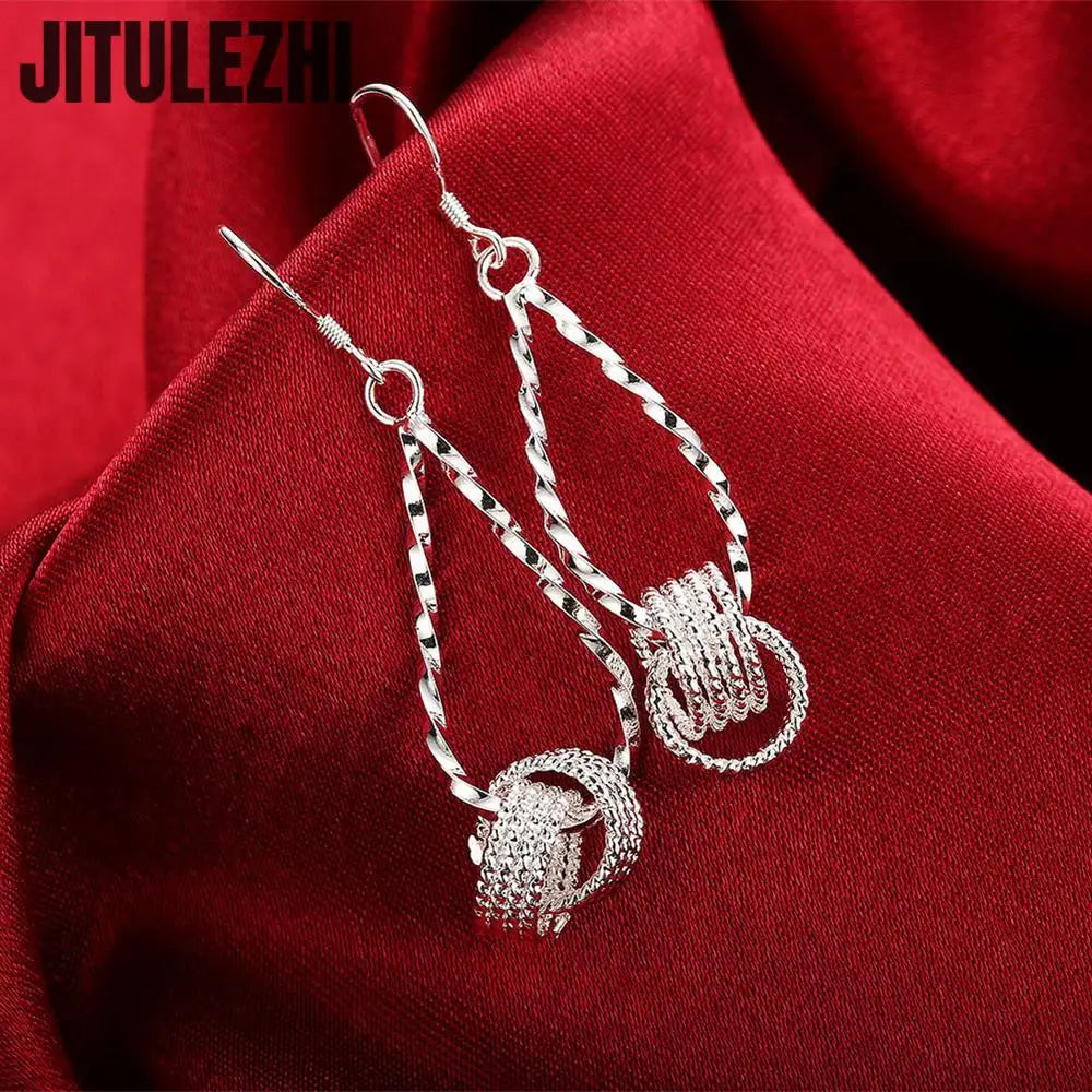 Boucles d’Oreilles Longues en Argent 925 & Moissanite