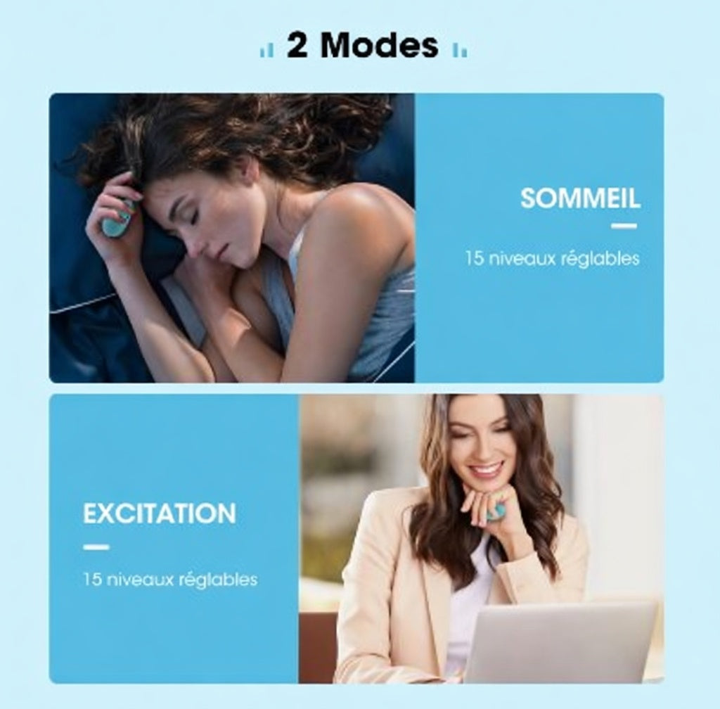 Appareil Aide au Sommeil EMS – Anti-Insomnie, Réduction Stress & Anxiété, 15 Intensités