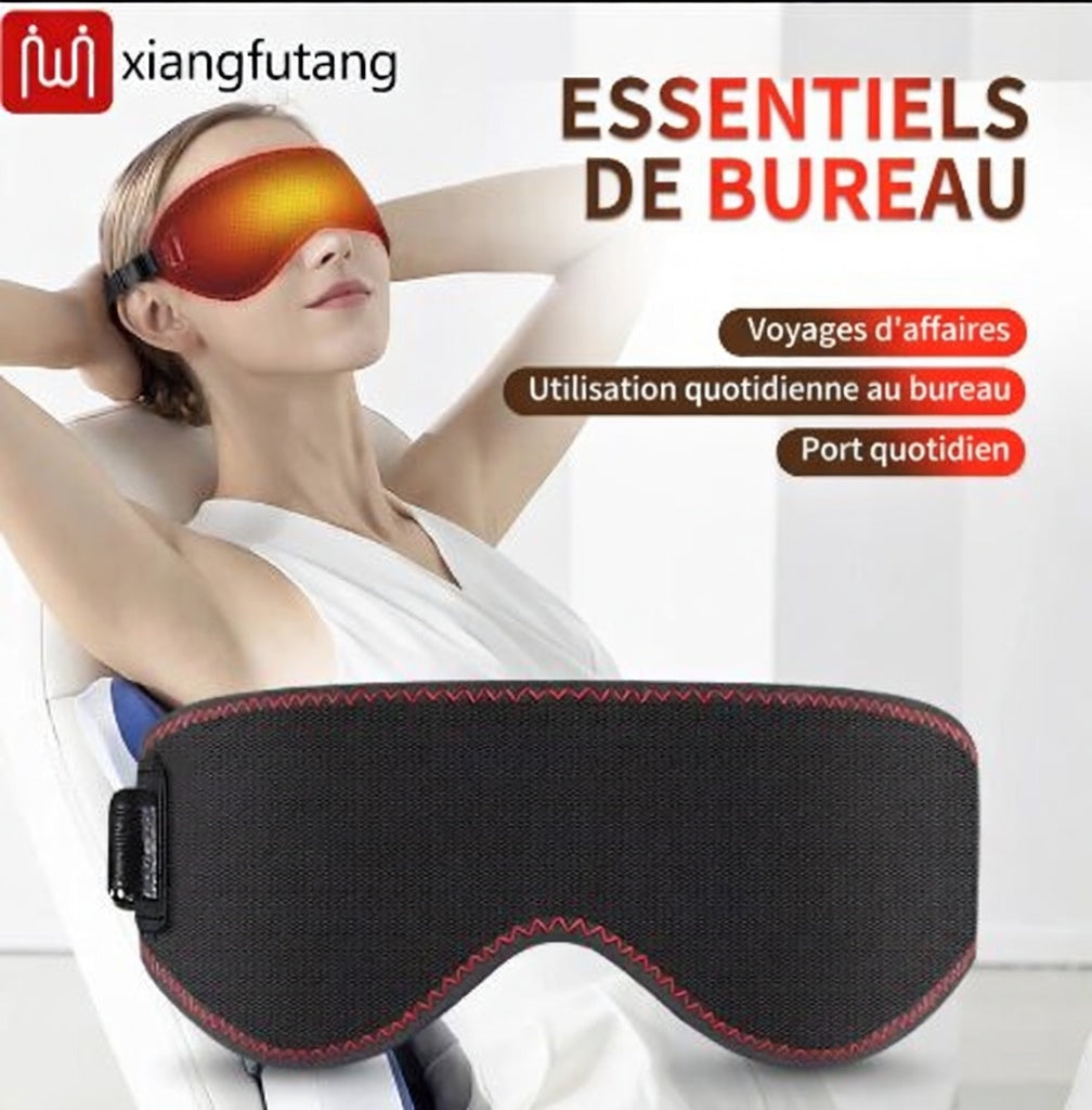 Masque Oculaire Chauffant Électrique – Compresse Chaude, Massage 3D & Anti-Fatigue Visuelle